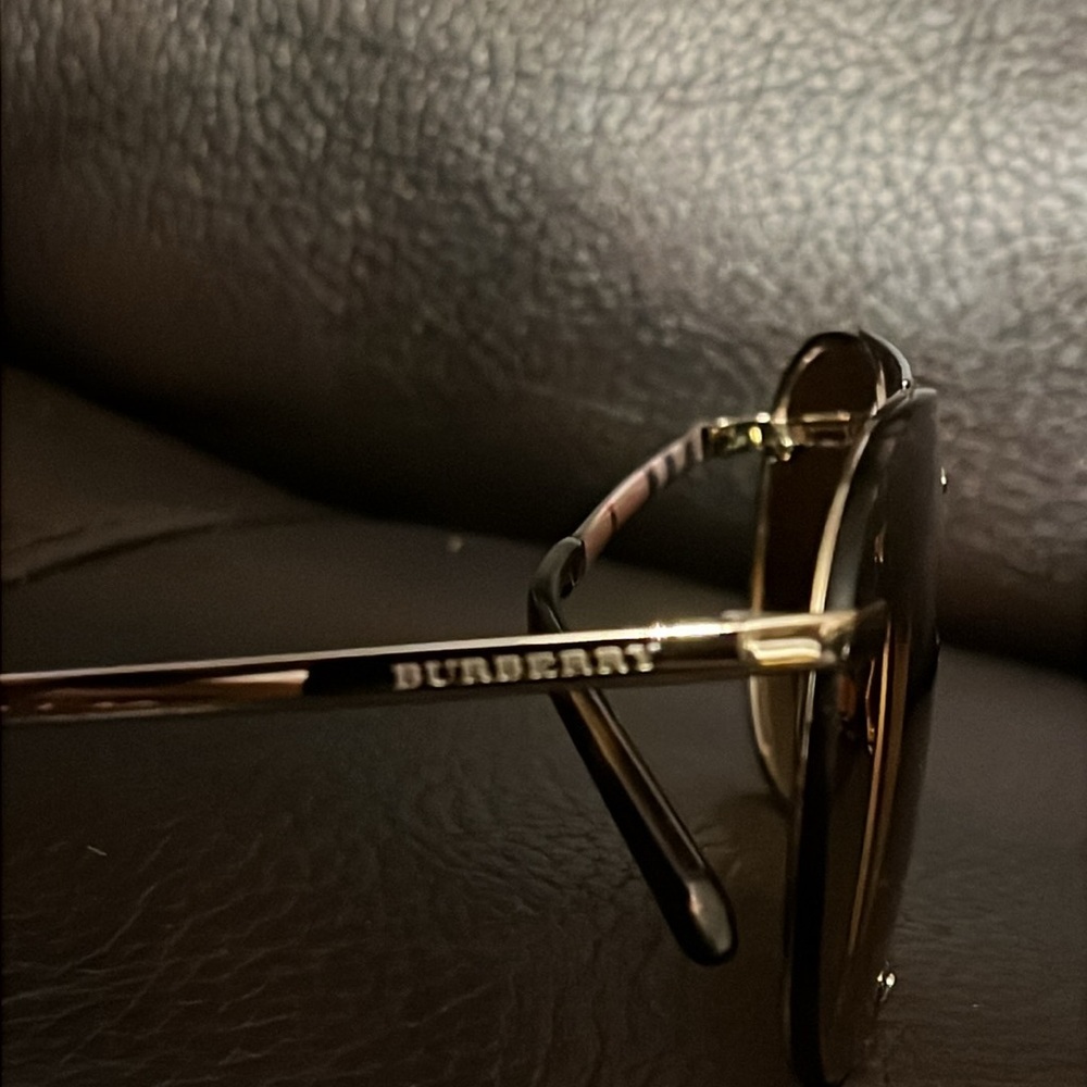 Burberry unisex check nova logo monogram aviator sunglasses NEW - Picture 6 of 8